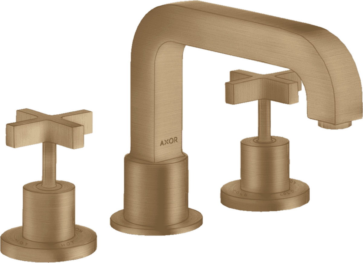 Picture of HANSGROHE AXOR Citterio 3-hole rim mounted bath mixer with cross handles #39436140 - Brushed Bronze