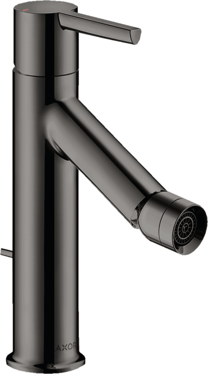 HANSGROHE AXOR Starck Einhebel-Bidetmischer mit Hebelgriff und Zugstangen-Ablaufgarnitur #10214330 - Polished Black Chrome