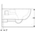 Bild von GEBERIT Renova Comfort Wand-WC Tiefspüler, verlängerte Ausladung, teilgeschlossene Form, barrierefrei, Rimfree #500.693.01.8 - weiß / KeraTect