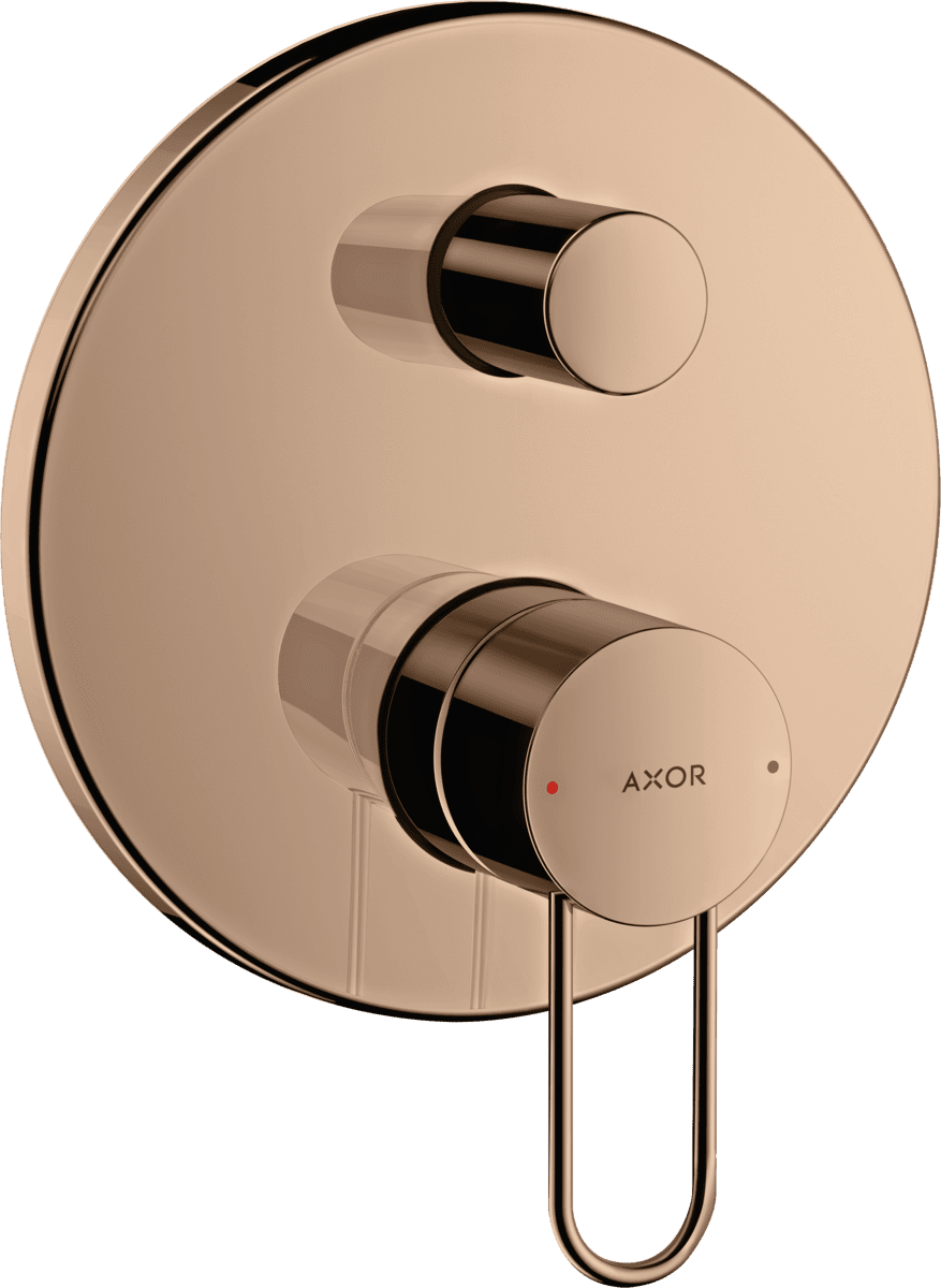 HANSGROHE AXOR Uno Einhebel-Wannenmischer Unterputz mit Bügelgriff #38426300 - Polished Red Gold