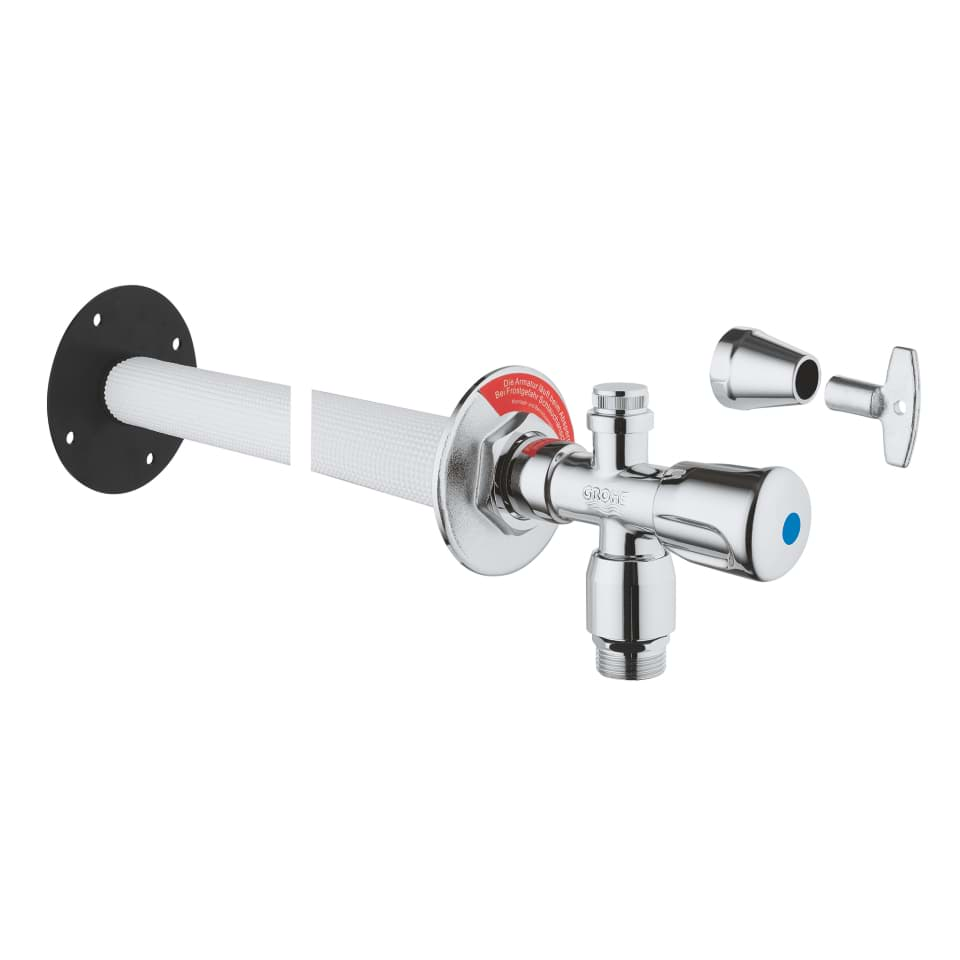 Bild von GROHE Eurotec-Bausatz Außenwandventil 1/2″ #41206000 - chrom