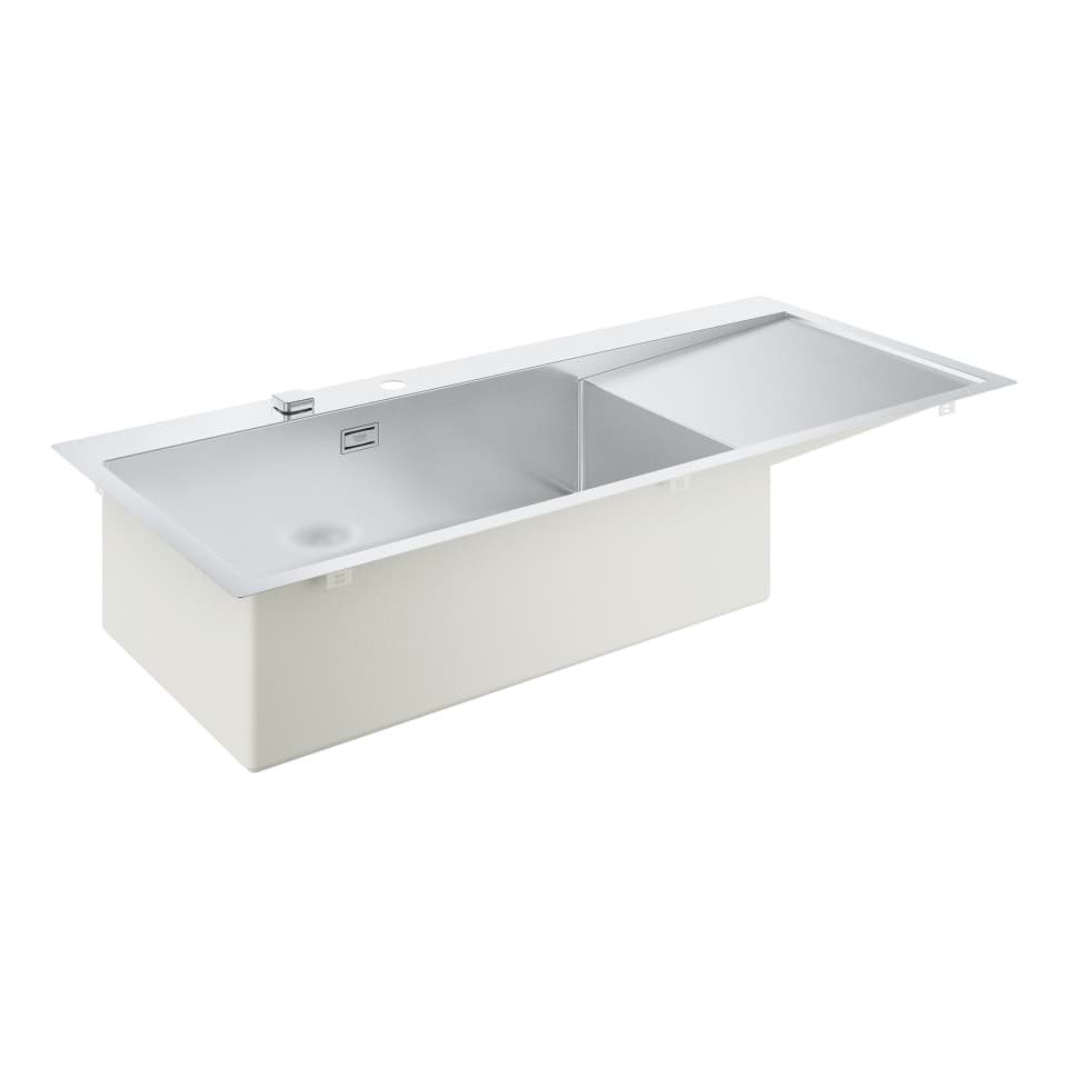GROHE K1000 Stainless Steel Sink with Drainer stainless steel #31581SD1 resmi
