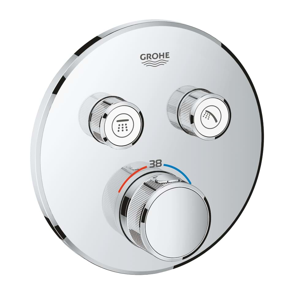 Bild von GROHE Grohtherm SmartControl Unterputz-Thermostat mit 2 Absperrventilen #29119000 - chrom