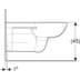 Bild von GEBERIT Renova Comfort Wand-WC Tiefspüler, verlängerte Ausladung, barrierefrei #208520600 - weiß / KeraTect