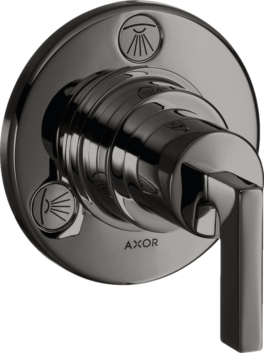 HANSGROHE AXOR Citterio Ab- und Umstellventil Trio/ Quattro Unterputz mit Hebelgriff #39920330 - Polished Black Chrome