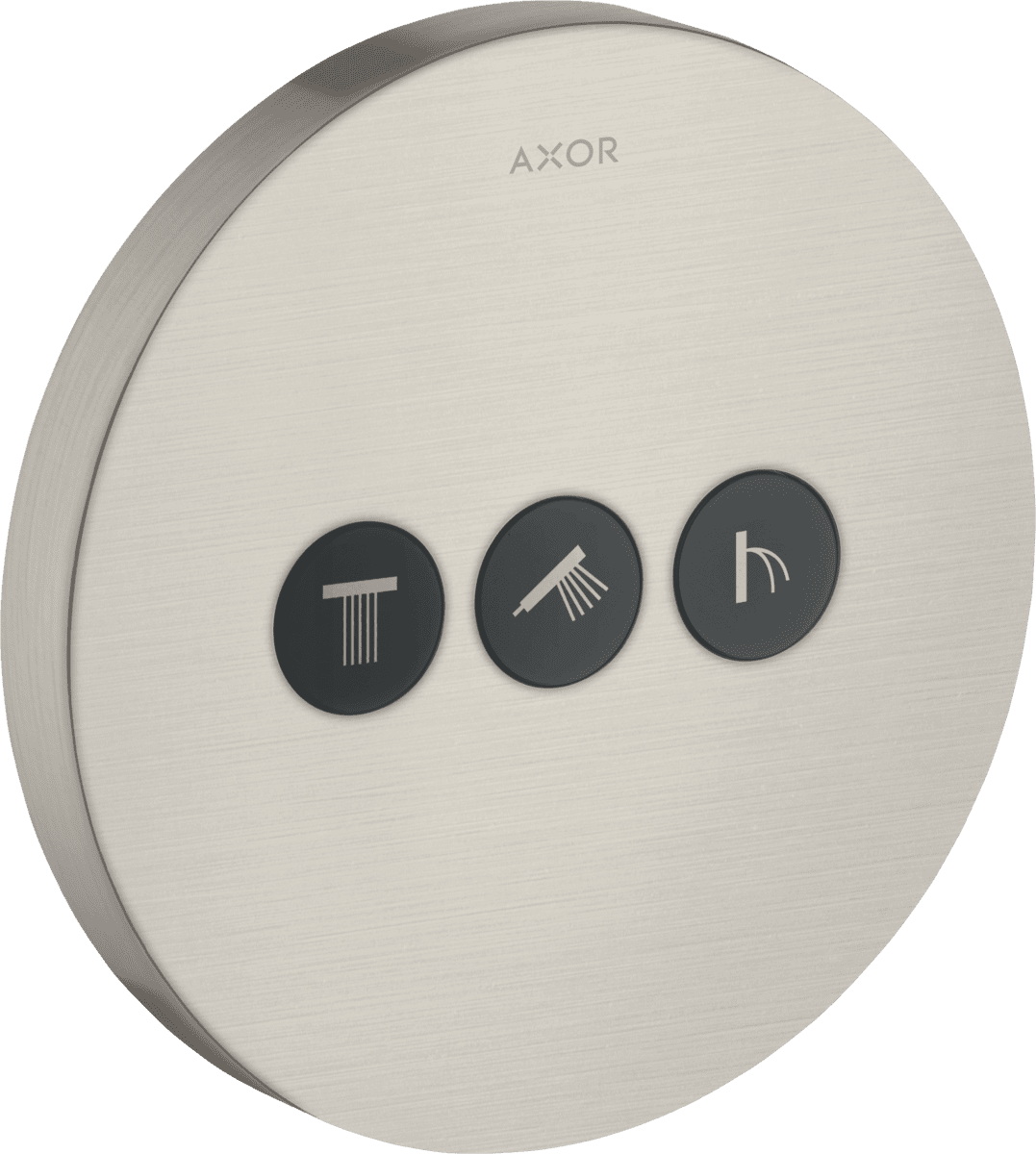 HANSGROHE AXOR ShowerSelect Ventil Unterputz rund für 3 Verbraucher #36727800 - Edelstahl Optic