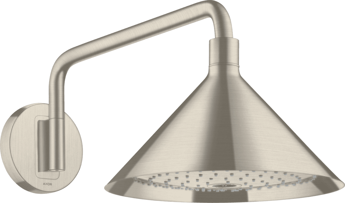 Зображення з  HANSGROHE AXOR Showers/Front Overhead shower 240 2jet with shower arm #26021820 - Brushed Nickel