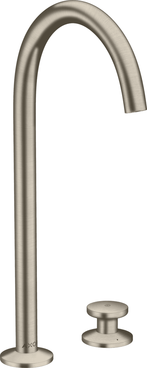 HANSGROHE AXOR One 2-Loch Waschtischmischer Select 260 mit Push-Open Ablaufgarnitur #48060820 - Brushed Nickel