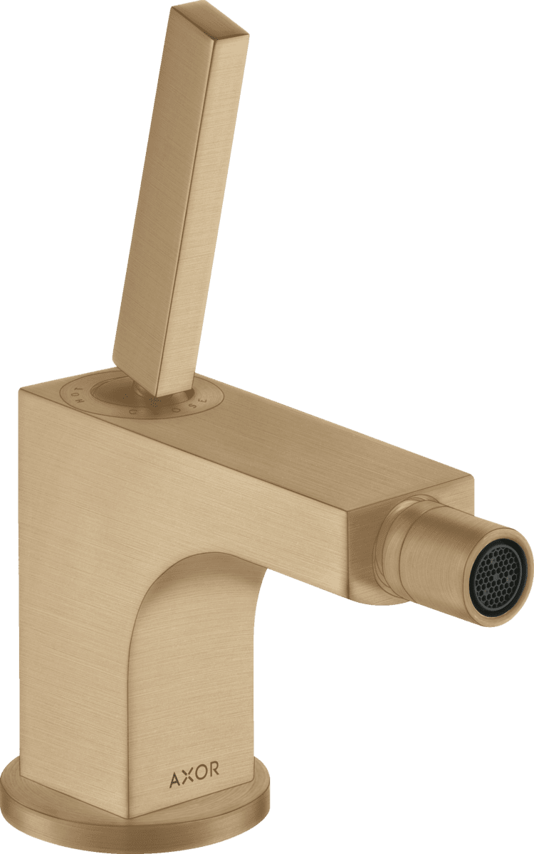 HANSGROHE AXOR Citterio Einhebel-Bidetmischer mit Zugstangen-Ablaufgarnitur #39210140 - Brushed Bronze