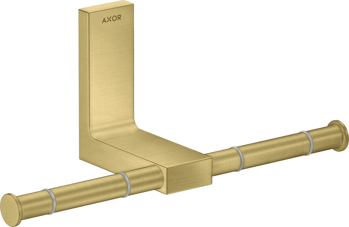 Picture of HANSGROHE AXOR Universal Rectangular Toilet paper holder double #42657950 - Brushed Brass