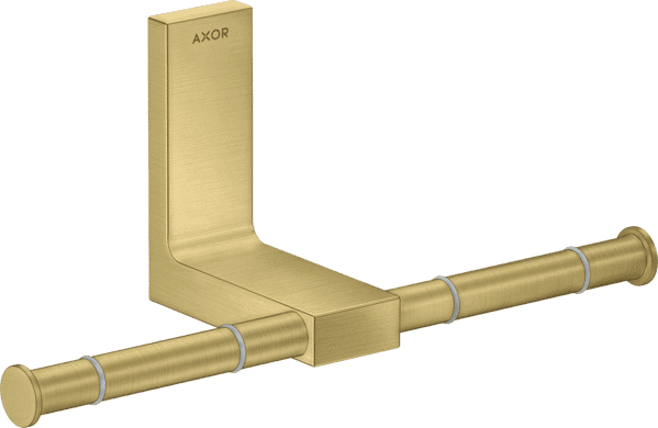 Bild von HANSGROHE AXOR Universal Rectangular Toilettenpapierhalter doppelt #42657950 - Brushed Brass