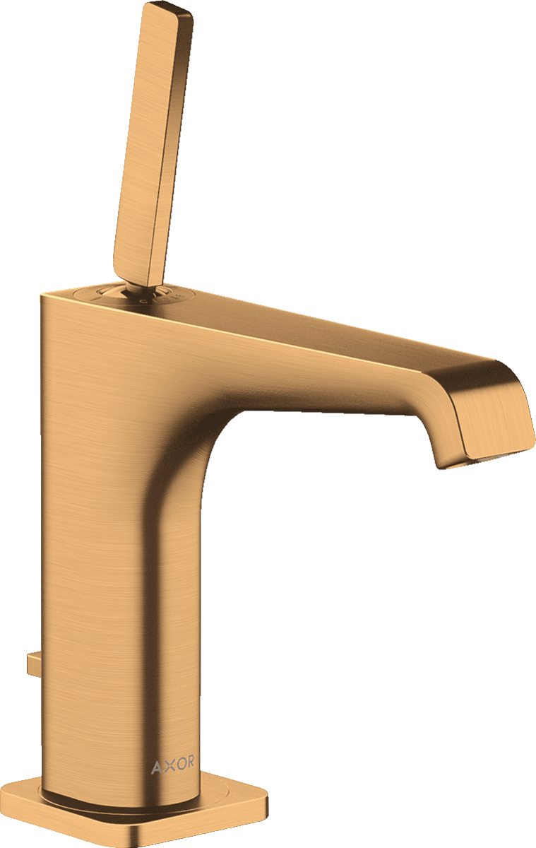 Зображення з  HANSGROHE AXOR Citterio E Single lever basin mixer 130 with pin handle and pop-up waste set #36100250 - Brushed Gold Optic