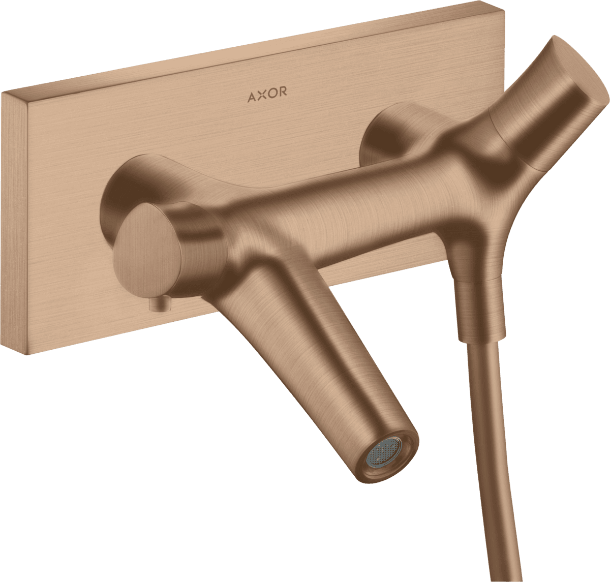 HANSGROHE AXOR Starck Organic Wannenthermostat Aufputz #12410310 - Brushed Red Gold