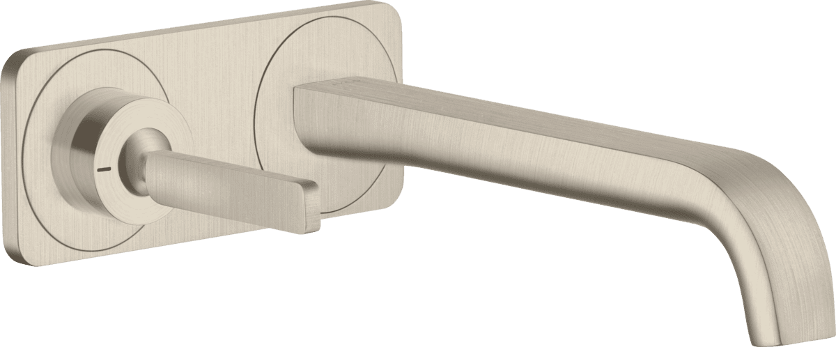 εικόνα του HANSGROHE AXOR Citterio E Single lever basin mixer for concealed installation wall-mounted with pin handle, spout 221 mm and plate #36114820 - Brushed Nickel