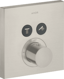 Bild von HANSGROHE AXOR ShowerSolutions Thermostat Unterputz eckig für 2 Verbraucher #36715800 - Edelstahl Optic
