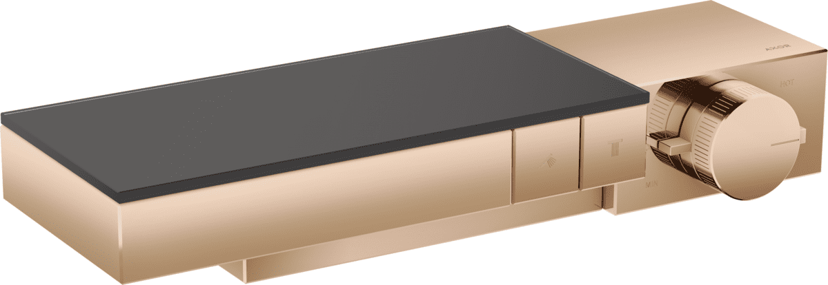 εικόνα του HANSGROHE AXOR Edge Thermostat for exposed/ concealed installation for 2 functions #46240300 - Polished Red Gold