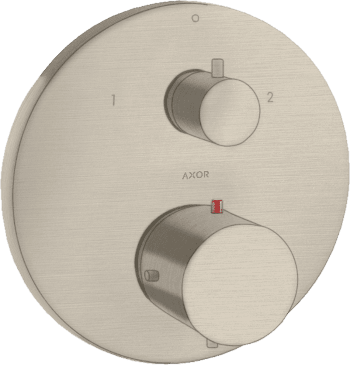 HANSGROHE AXOR Starck Thermostat Unterputz mit Ab- und Umstellventil #10720820 - Brushed Nickel