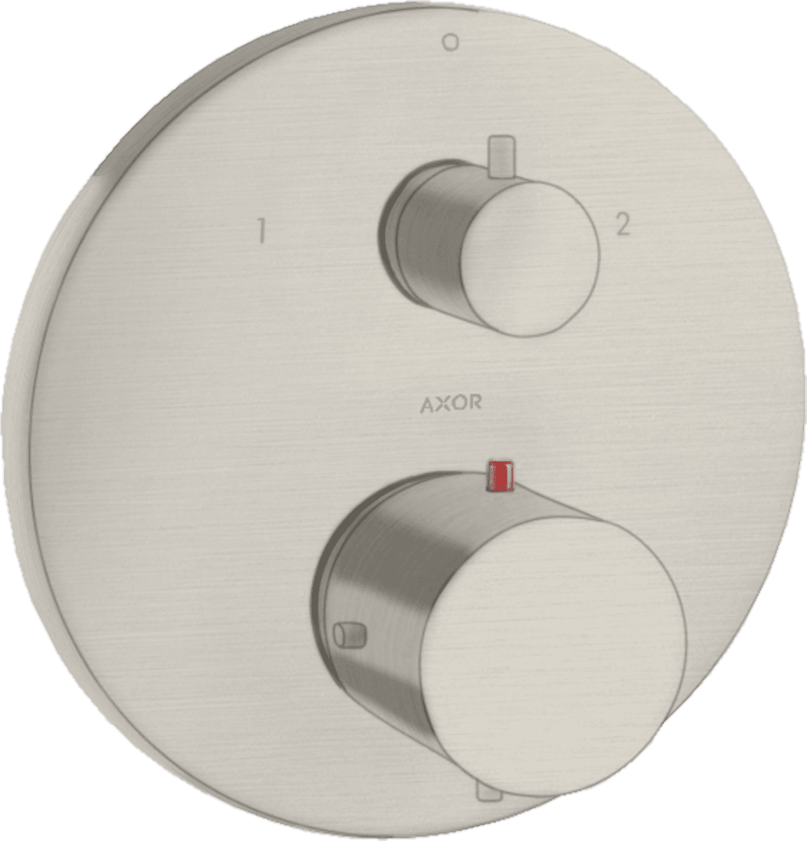 HANSGROHE AXOR Starck Thermostat Unterputz mit Ab- und Umstellventil #10720800 - Edelstahl Optic