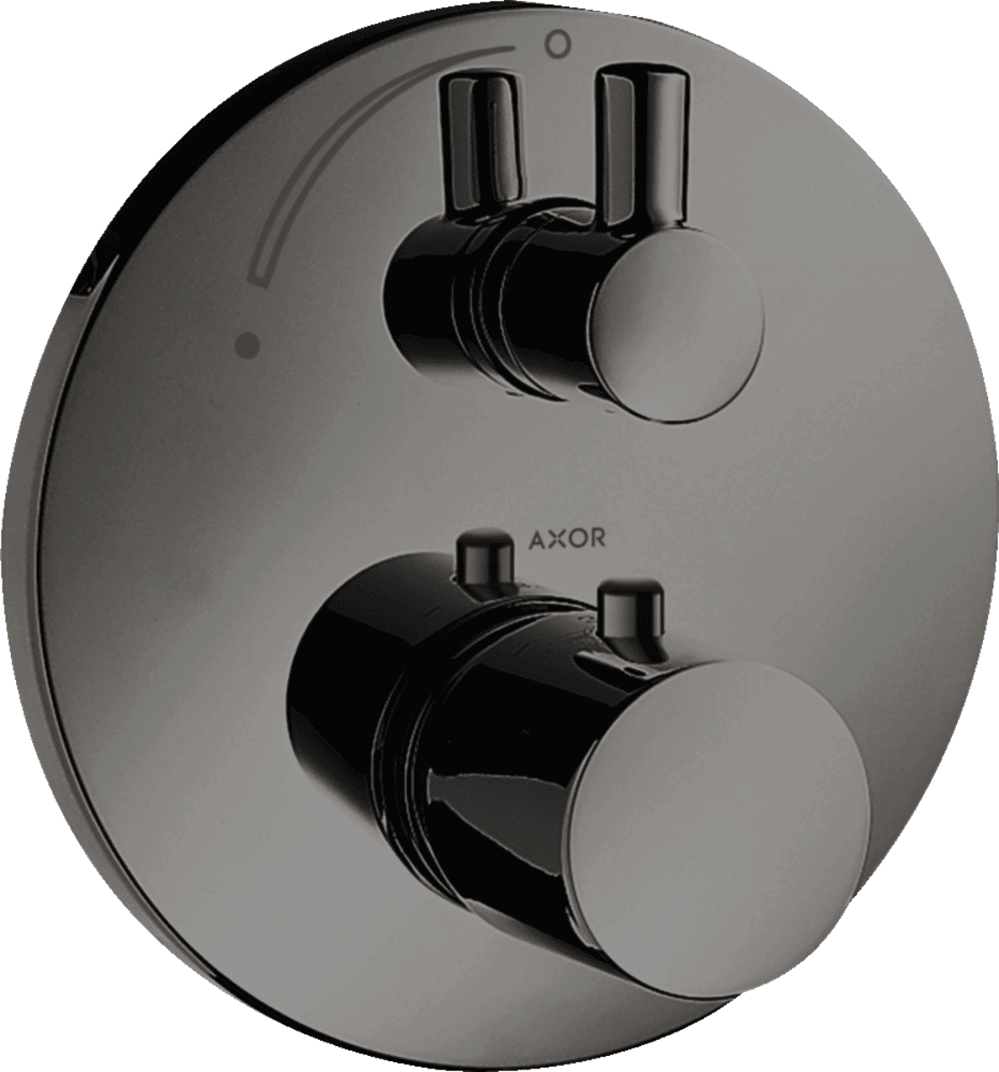 HANSGROHE AXOR Uno Thermostat Unterputz mit Absperrventil #38700330 - Polished Black Chrome
