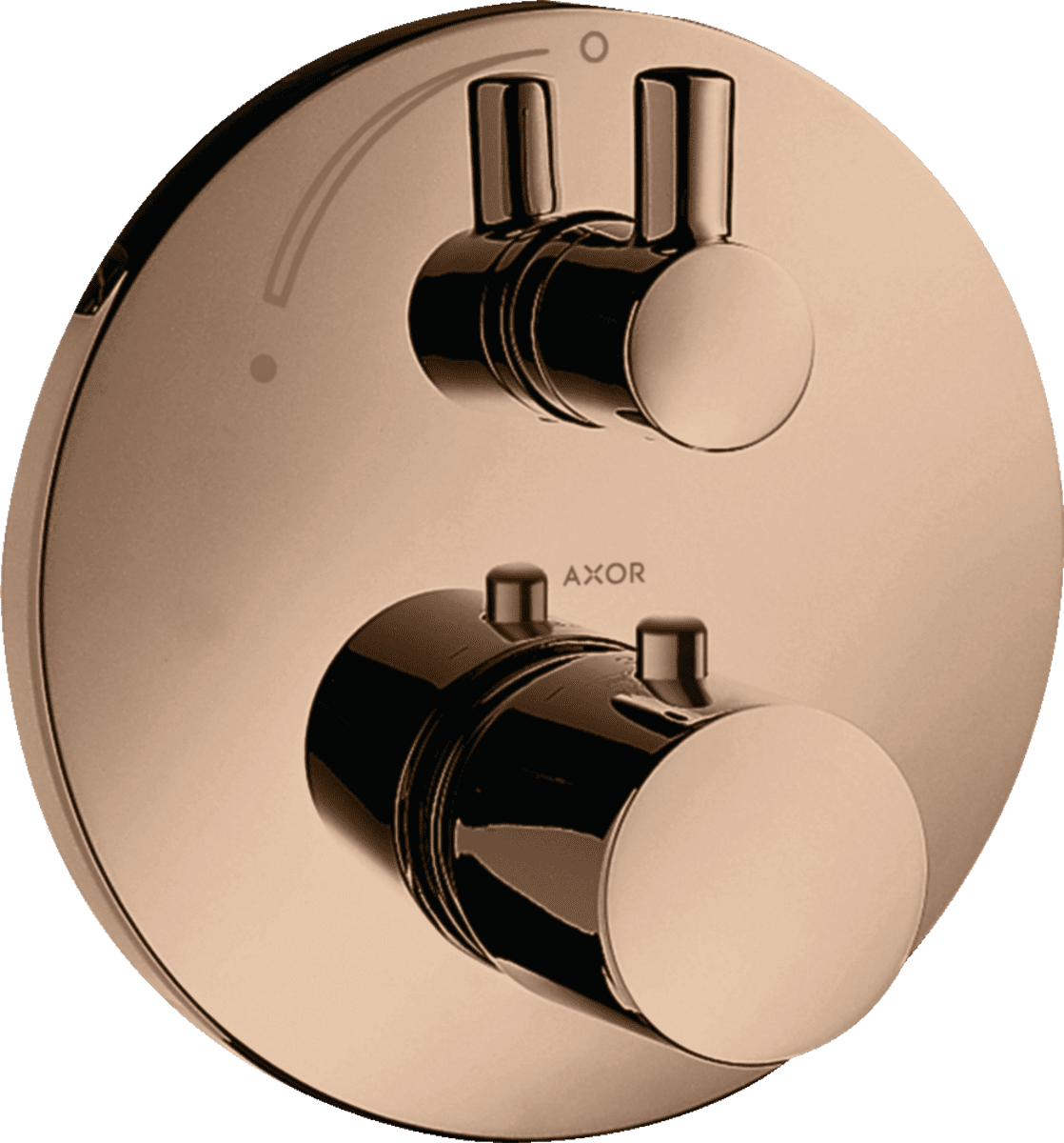 HANSGROHE AXOR Uno Thermostat Unterputz mit Absperrventil #38700300 - Polished Red Gold