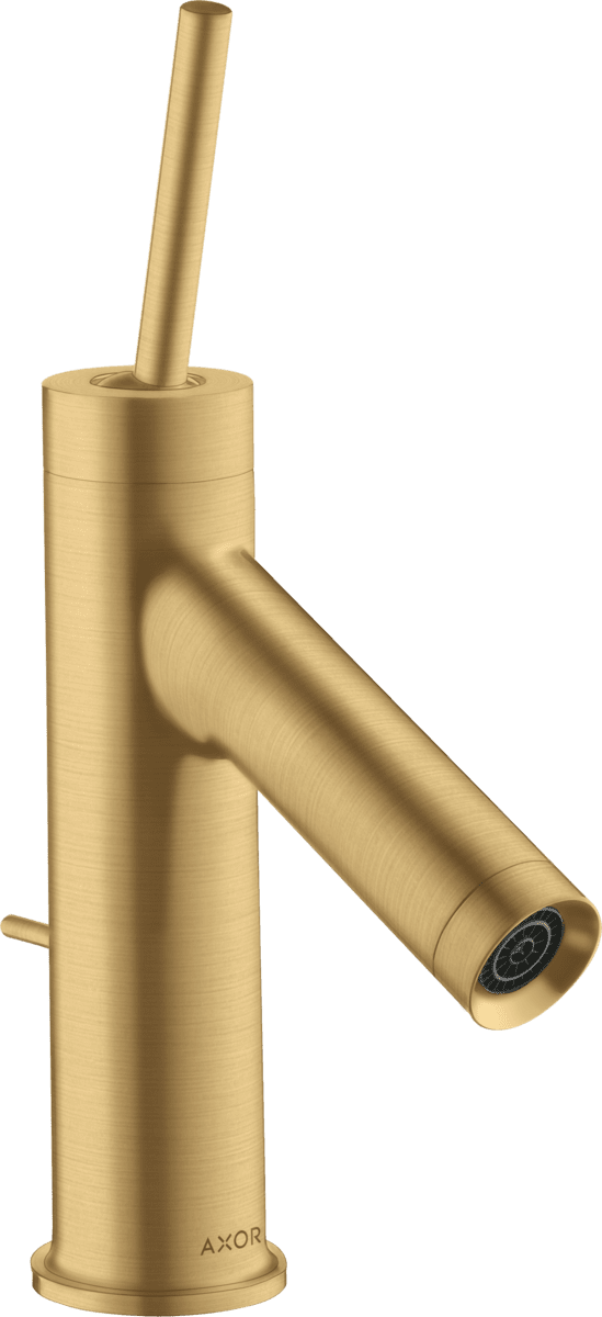 HANSGROHE AXOR Starck Einhebel-Waschtischmischer 70 mit Pingriff für Handwaschbecken mit Zugstangen-Ablaufgarnitur #10116250 - Brushed Gold Optic