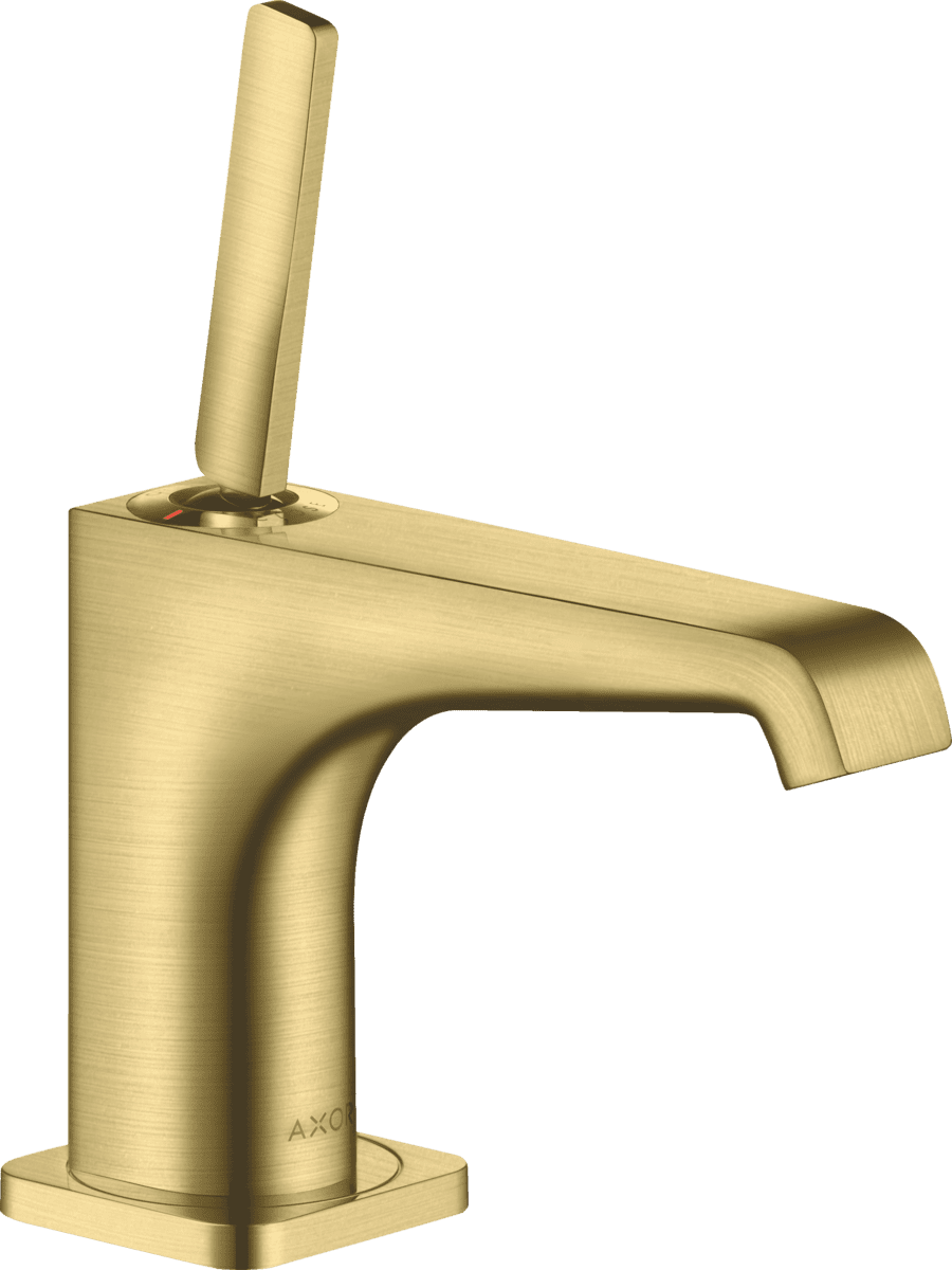 Зображення з  HANSGROHE AXOR Citterio E Single lever basin mixer 90 with pin handle for hand wash basins with waste set #36102950 - Brushed Brass