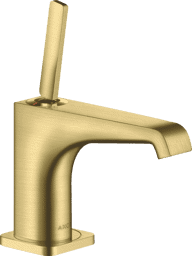 Bild von HANSGROHE AXOR Citterio E Einhebel-Waschtischmischer 90 mit Pingriff für Handwaschbecken mit Ablaufgarnitur #36102950 - Brushed Brass