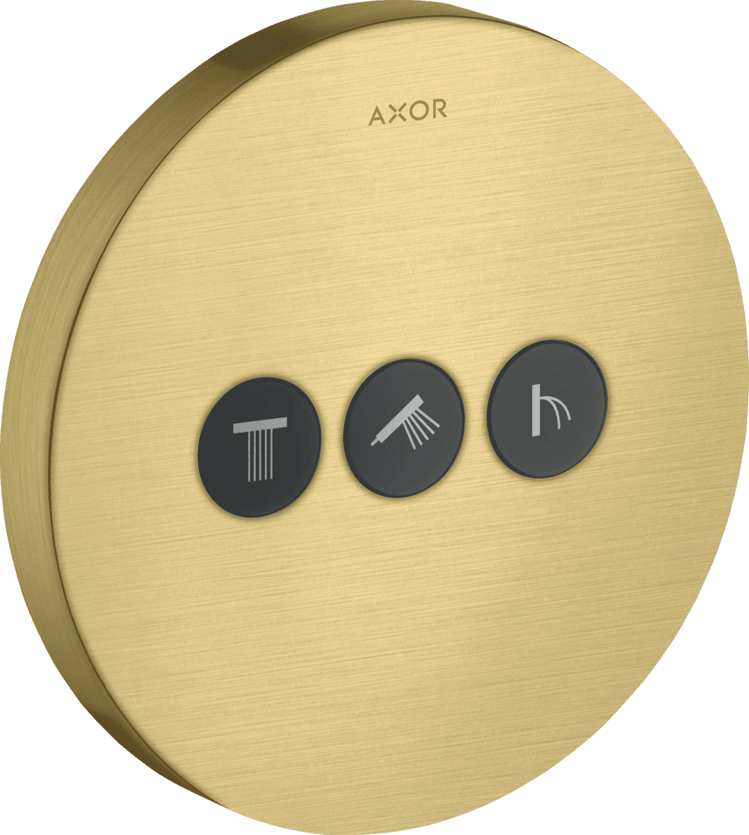 HANSGROHE AXOR ShowerSelect Ventil Unterputz rund für 3 Verbraucher #36727950 - Brushed Brass