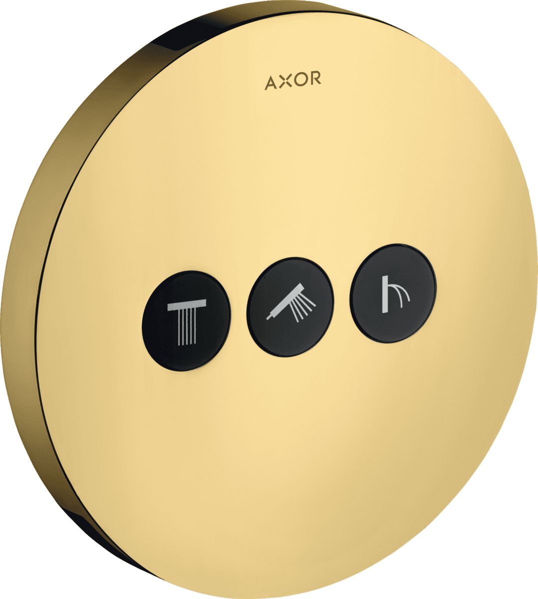 HANSGROHE AXOR ShowerSelect Ventil Unterputz rund für 3 Verbraucher #36727990 - Polished Gold Optic