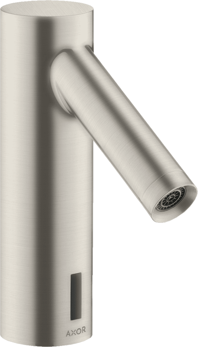 HANSGROHE AXOR Starck Elektronik-Waschtischmischer mit Temperaturvoreinstellung Batteriebetrieb #10106800 - Edelstahl Optic