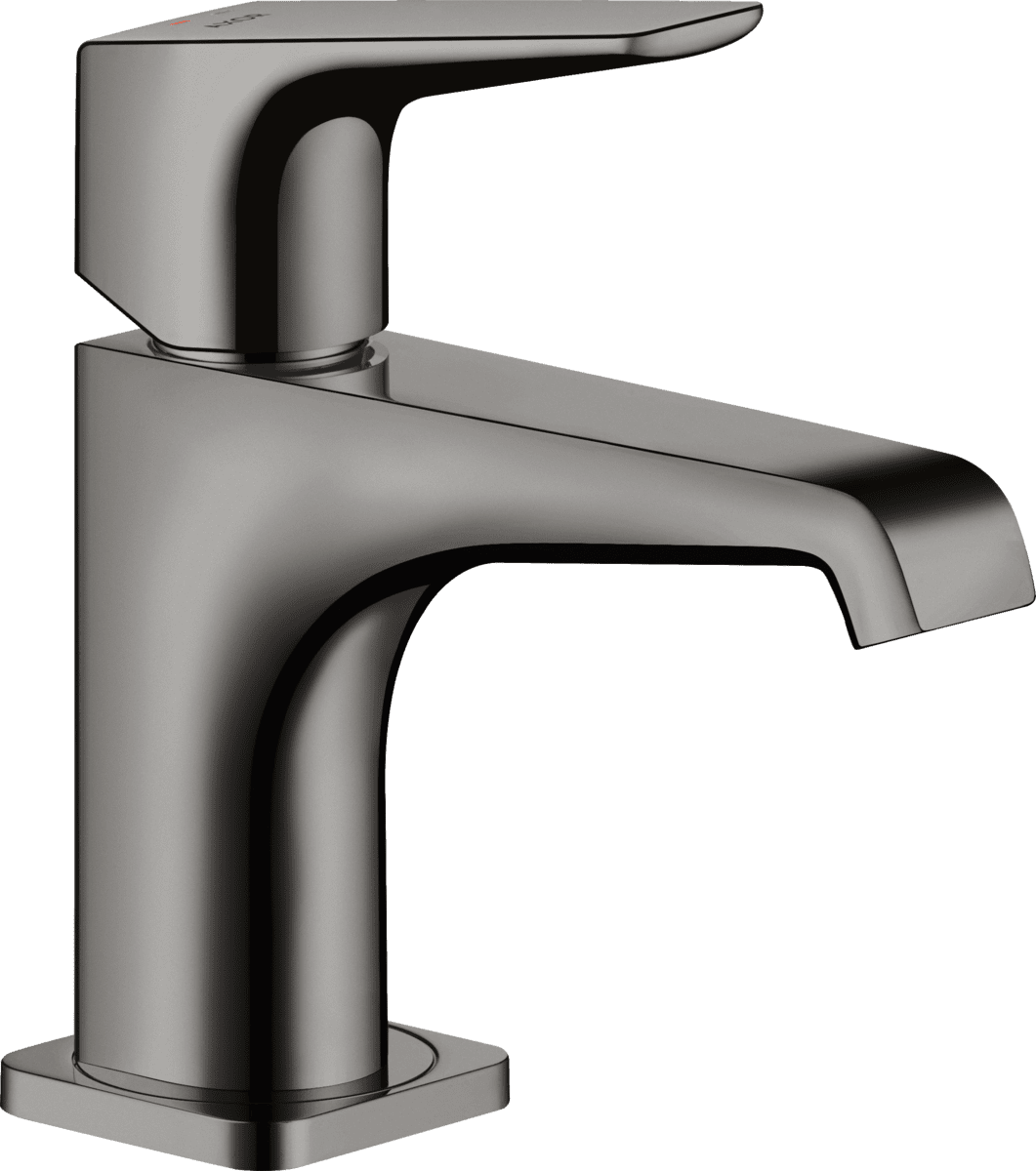 HANSGROHE AXOR Citterio E Einhebel-Waschtischmischer 90 mit Hebelgriff für Handwaschbecken mit Ablaufgarnitur #36112330 - Polished Black Chrome