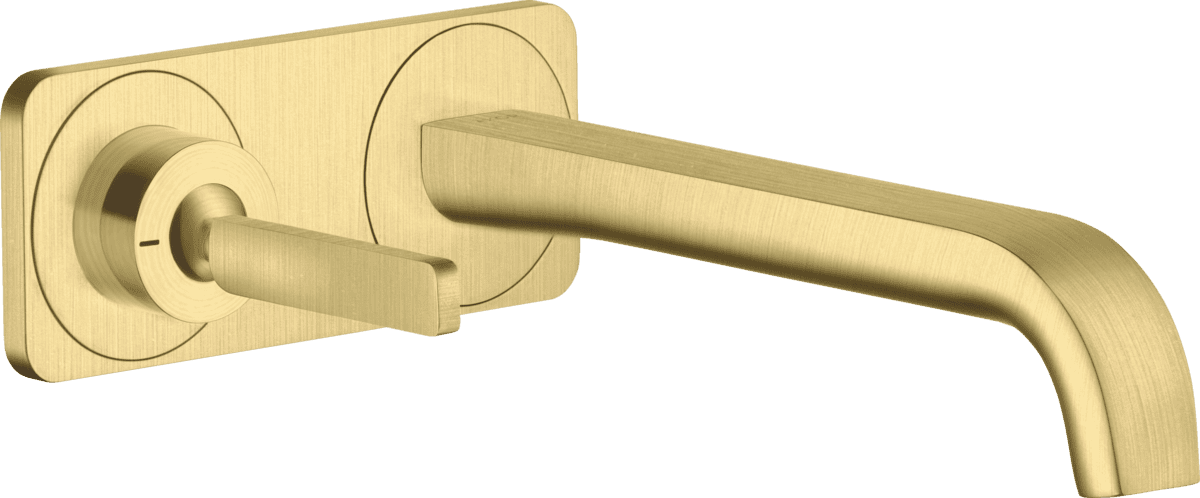 εικόνα του HANSGROHE AXOR Citterio E Single lever basin mixer for concealed installation wall-mounted with pin handle, spout 221 mm and plate #36114950 - Brushed Brass