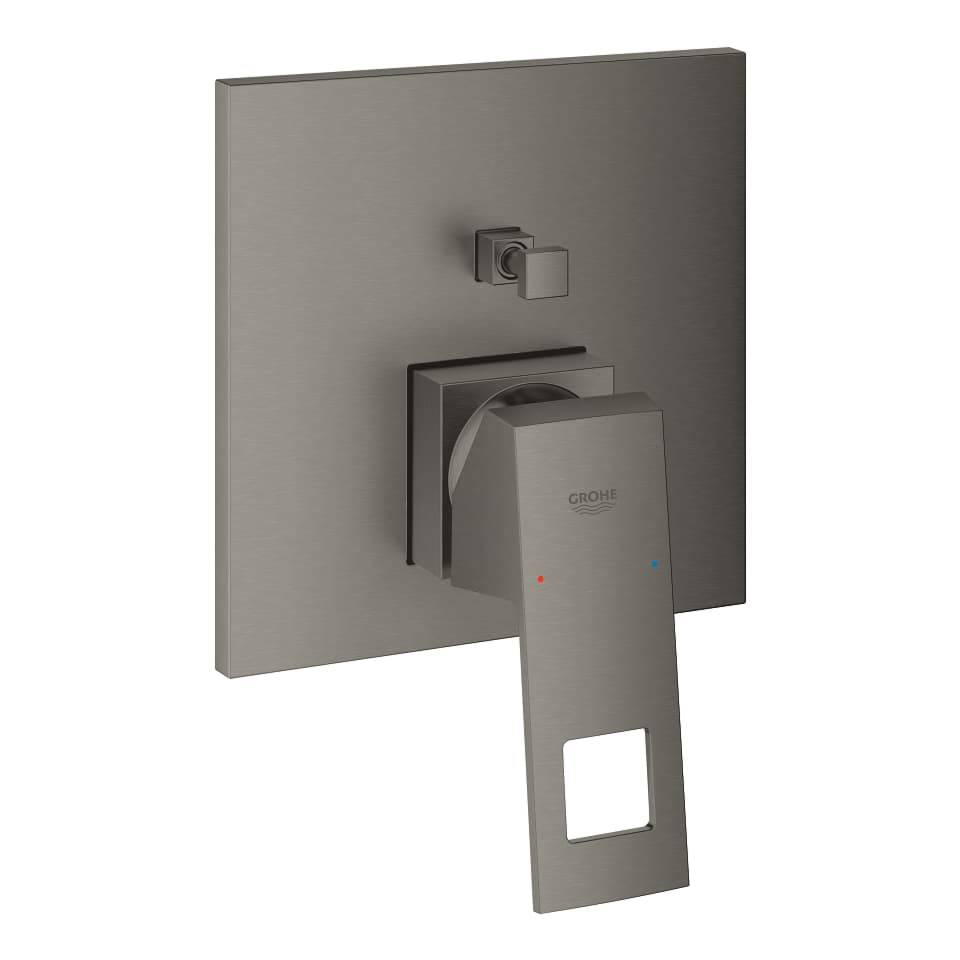 Picture of GROHE Eurocube Single-lever mixer with 2-way diverter brushed hard graphite #24062AL0