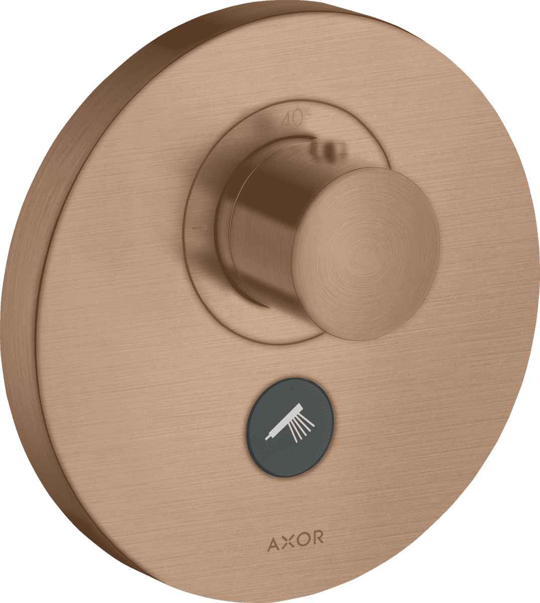 HANSGROHE AXOR ShowerSelect Thermostat HighFlow Unterputz rund für 1 Verbraucher und einen zusätzlichen Abgang #36726310 - Brushed Red Gold