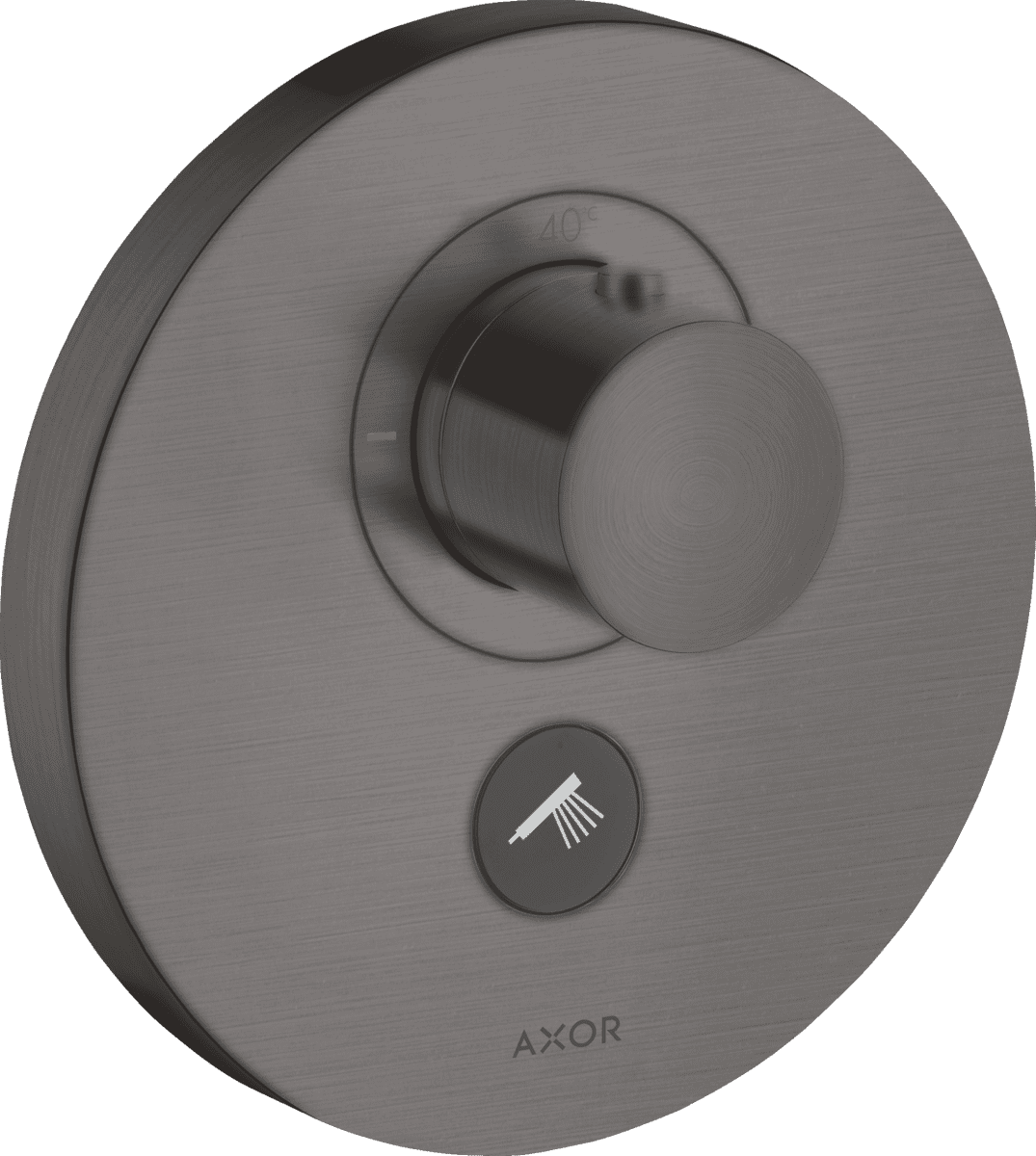 HANSGROHE AXOR ShowerSelect Thermostat HighFlow Unterputz rund für 1 Verbraucher und einen zusätzlichen Abgang #36726340 - Brushed Black Chrome