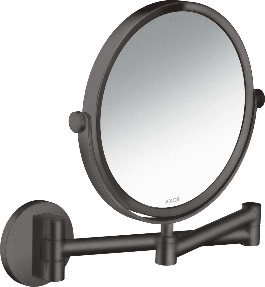 Obrázek HANSGROHE AXOR Univerzální kruhové zrcadlo na holení #42849340 - kartáčovaný černý chrom