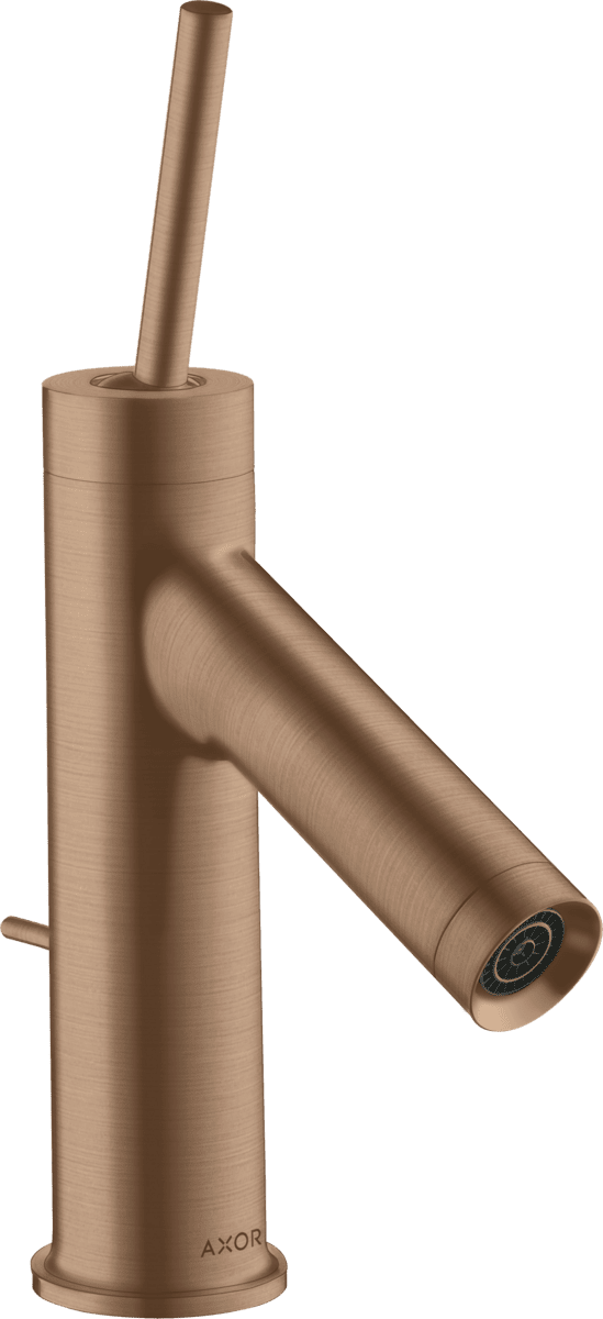 HANSGROHE AXOR Starck Einhebel-Waschtischmischer 70 mit Pingriff für Handwaschbecken mit Zugstangen-Ablaufgarnitur #10116310 - Brushed Red Gold