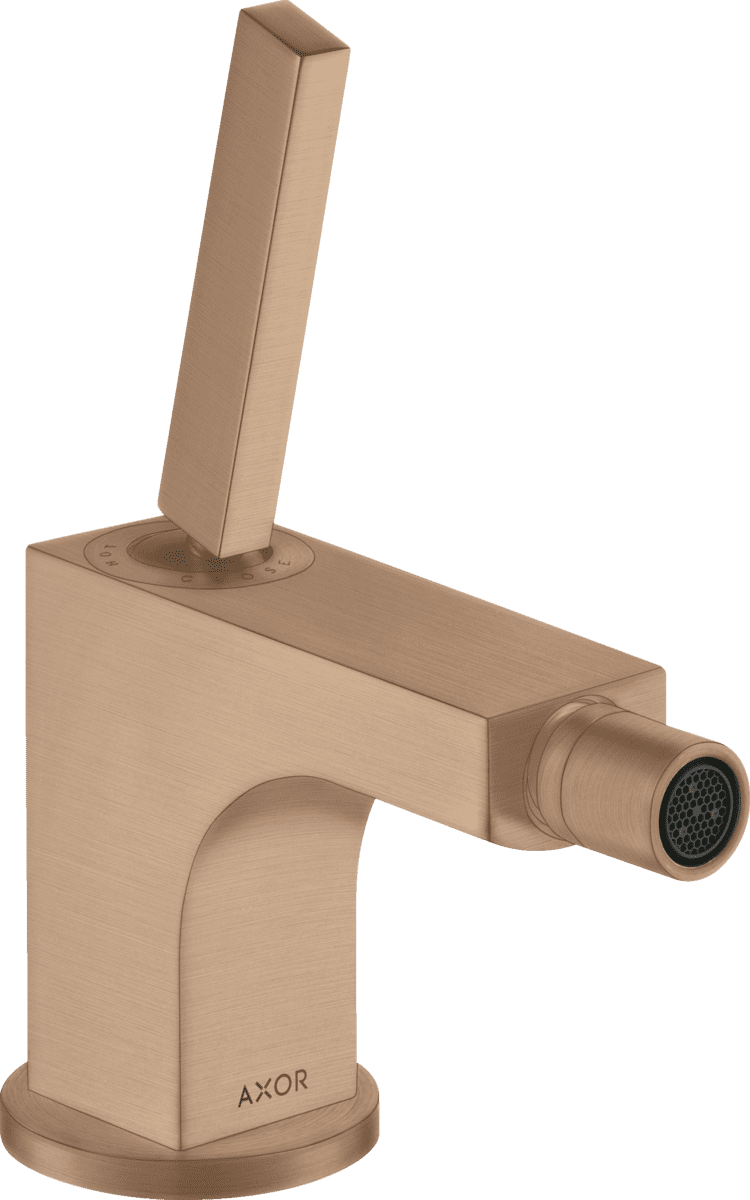 HANSGROHE AXOR Citterio Einhebel-Bidetmischer mit Zugstangen-Ablaufgarnitur #39210310 - Brushed Red Gold