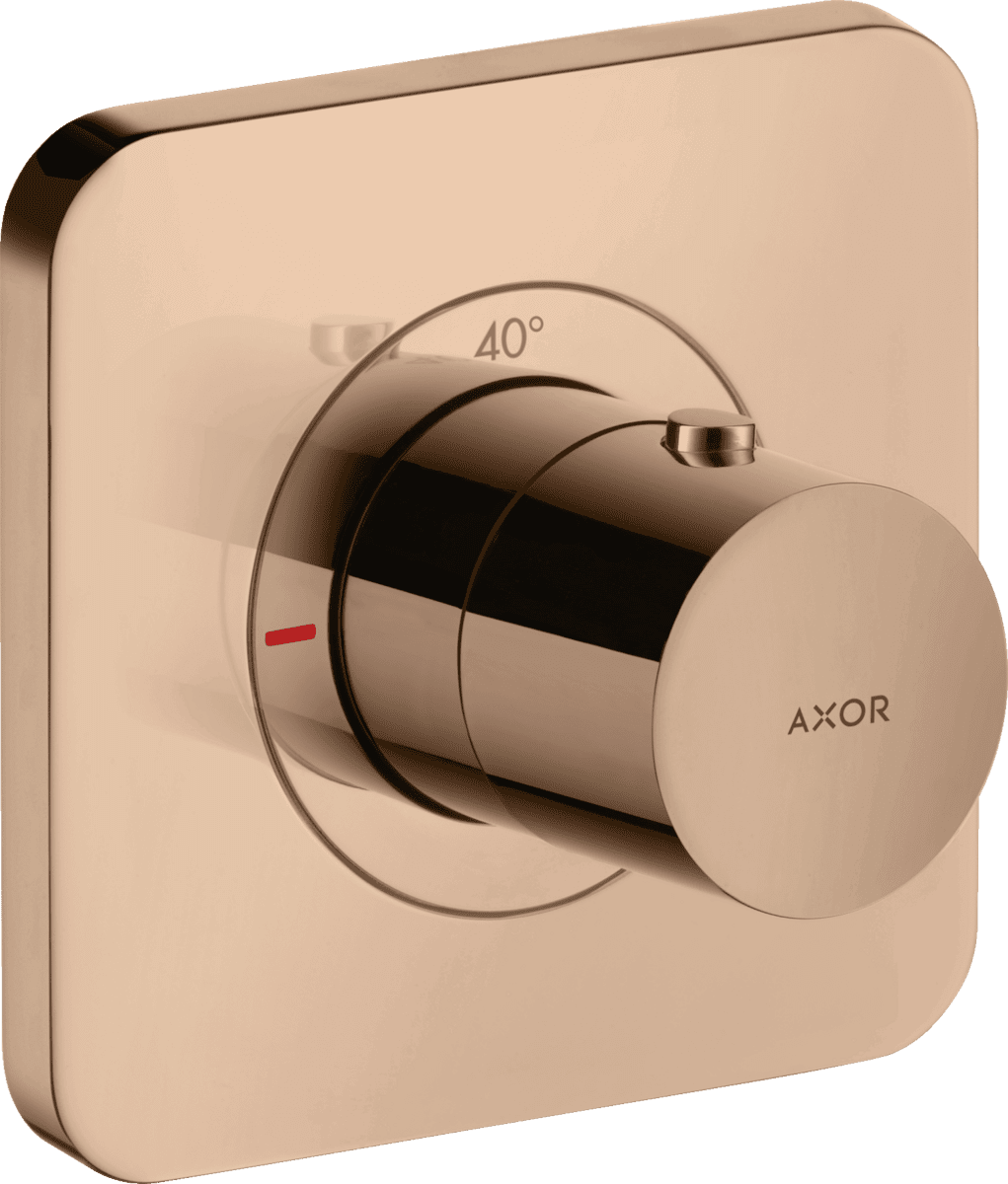 HANSGROHE AXOR Citterio E Thermostat 120/120 Unterputz #36702300 - Polished Red Gold