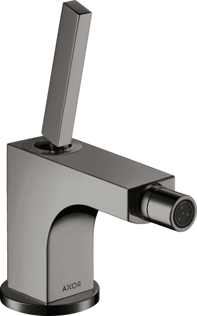 HANSGROHE AXOR Citterio Einhebel-Bidetmischer mit Zugstangen-Ablaufgarnitur #39210330 - Polished Black Chrome