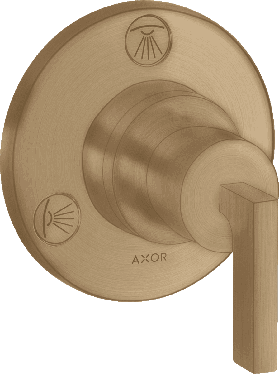 HANSGROHE AXOR Citterio Ab- und Umstellventil Trio/ Quattro Unterputz mit Hebelgriff #39920140 - Brushed Bronze