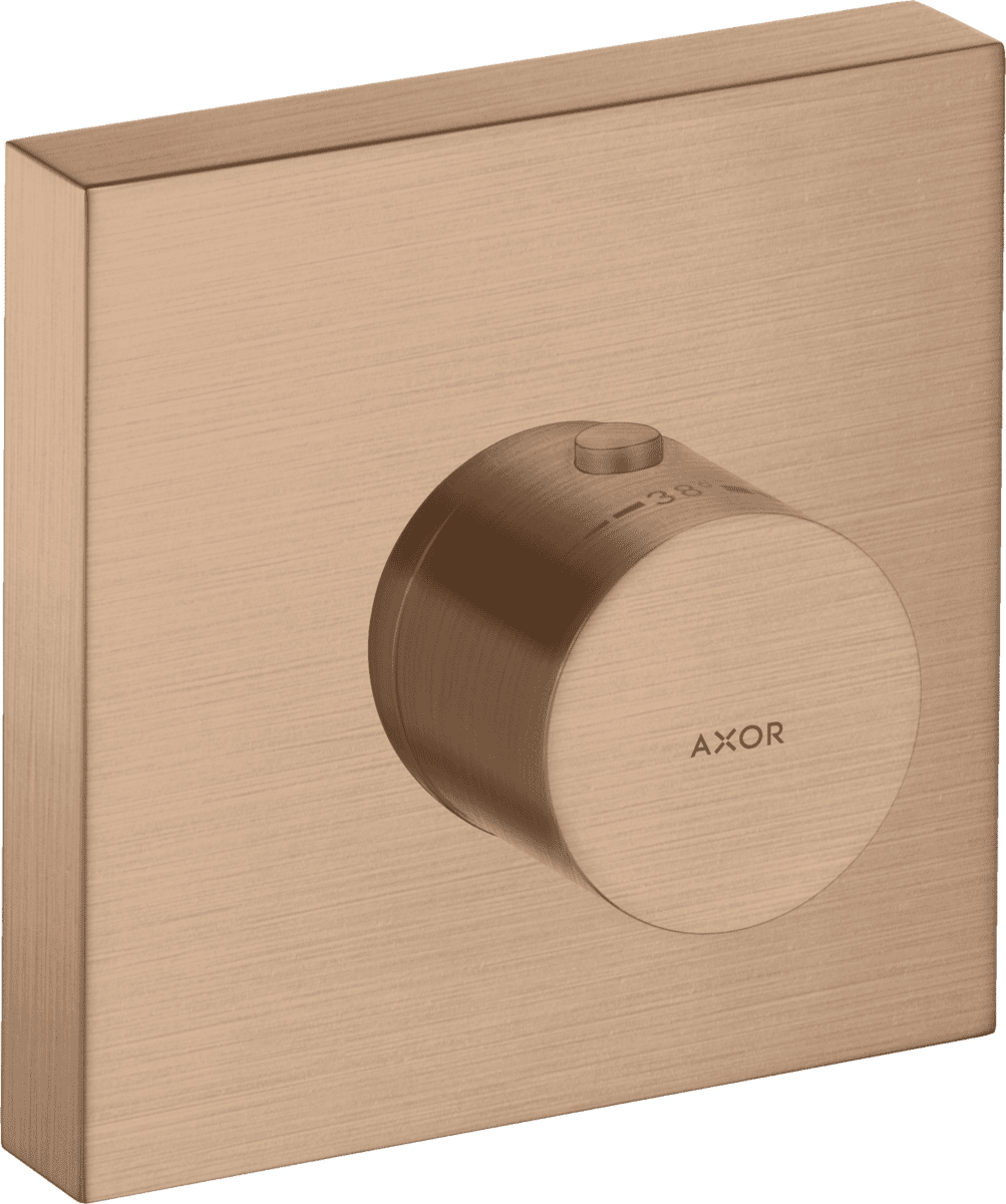 HANSGROHE AXOR ShowerSolutions Thermostatmodul 120/120 Unterputz eckig #10755310 - Brushed Red Gold