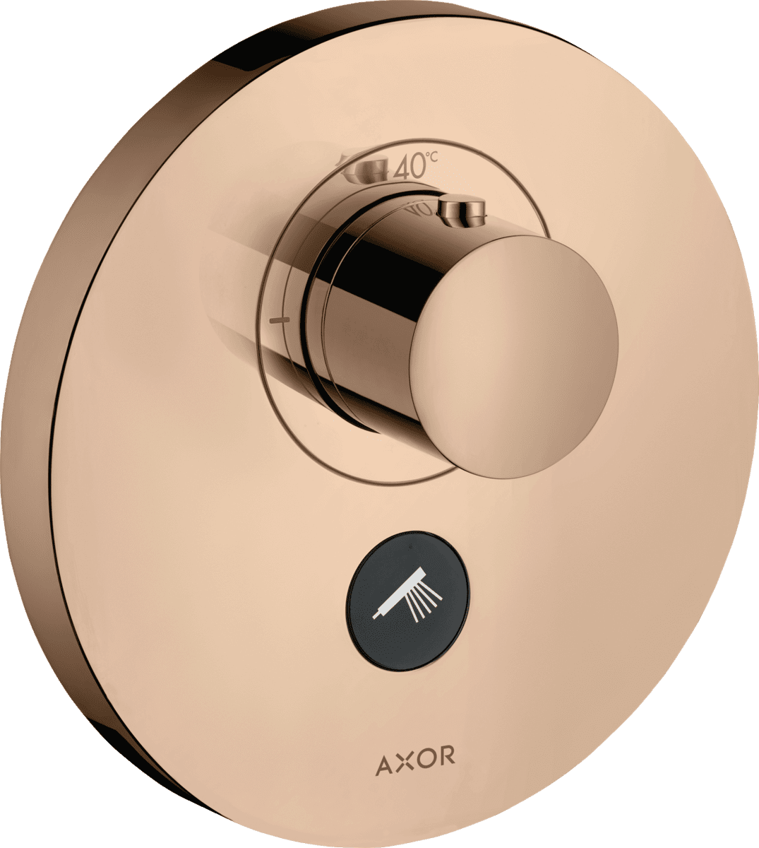 HANSGROHE AXOR ShowerSelect Thermostat HighFlow Unterputz rund für 1 Verbraucher und einen zusätzlichen Abgang #36726300 - Polished Red Gold