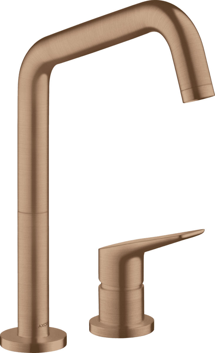 HANSGROHE AXOR Citterio M 2-Loch Einhebel-Küchenmischer 240 mit Schwenkauslauf #34820310 - Brushed Red Gold