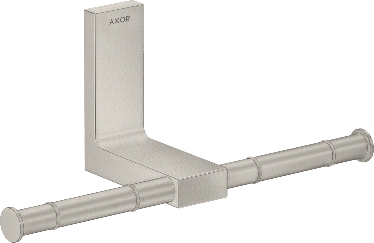 Picture of HANSGROHE AXOR Universal Rectangular Toilet paper holder double #42657800 - Stainless Steel Optic