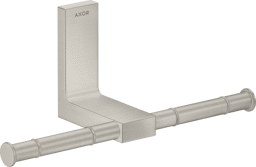 Bild von HANSGROHE AXOR Universal Rectangular Toilettenpapierhalter doppelt #42657800 - Edelstahl Optic