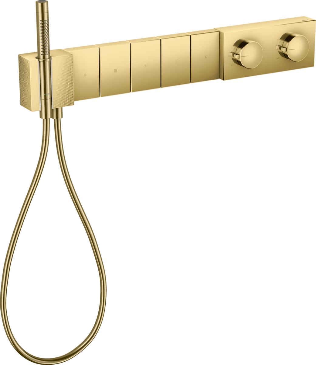 HANSGROHE AXOR Edge Thermostatmodul Select 680/100 Unterputz für 5 Verbraucher - Diamantschliff #46731990 - Polished Gold Optic