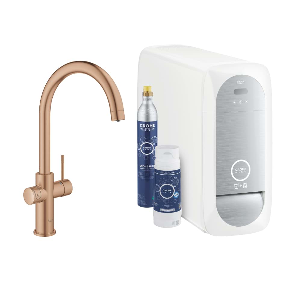 GROHE Blue Home C-Auslauf Starter Kit #31455DL1 - warm sunset gebürstet