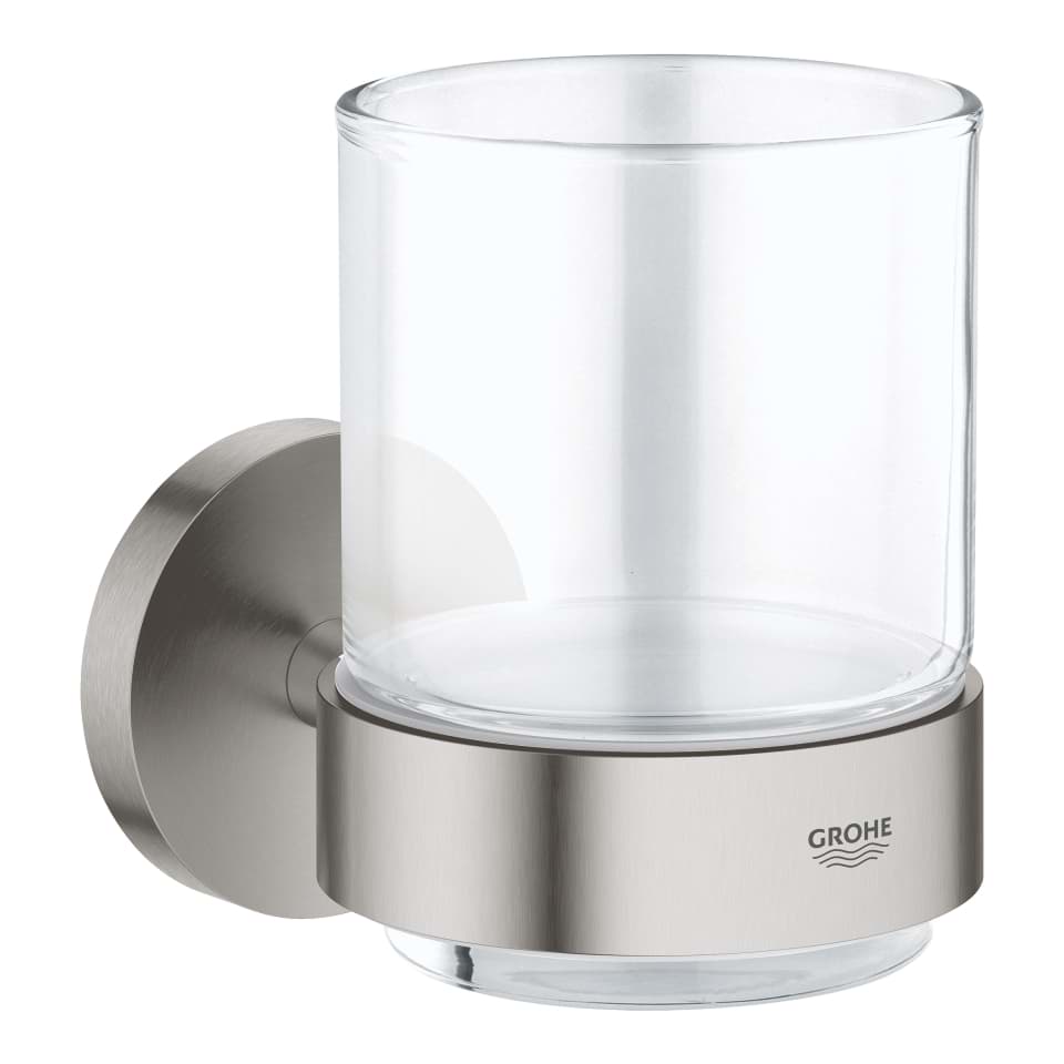 GROHE Essentials Glas mit Halter #40447DC1 - supersteel