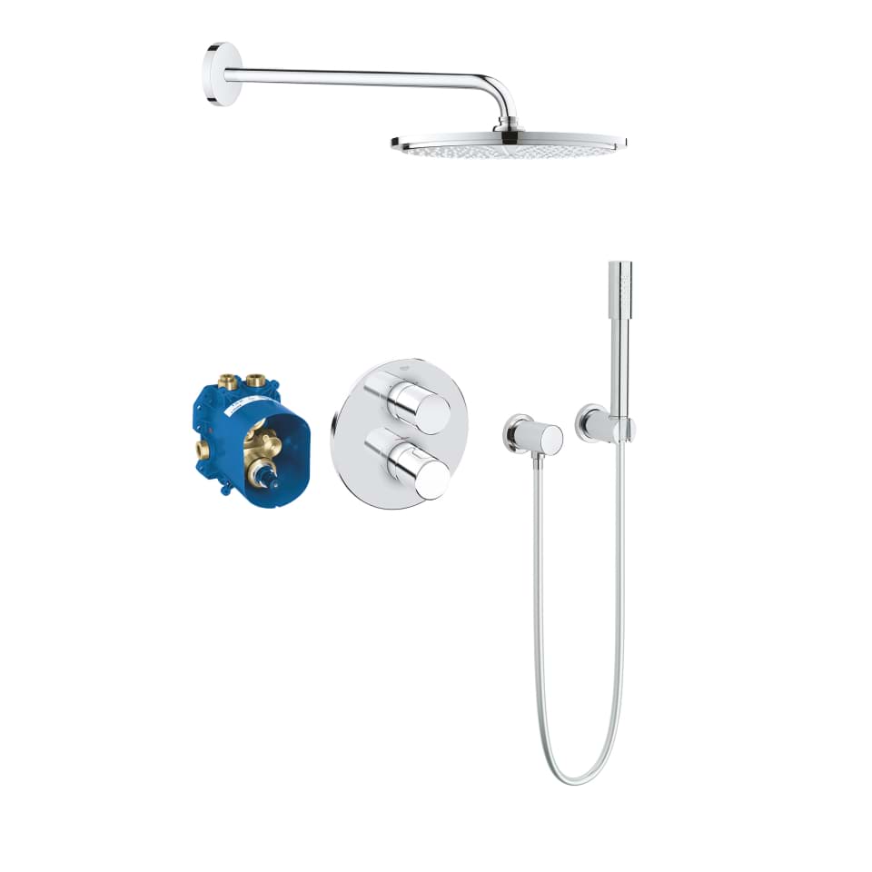 GROHE Grohtherm 3000 Cosmopolitan Duschsystem Unterputz mit Rainshower Cosmopolitan 310 #34630000 - chrom